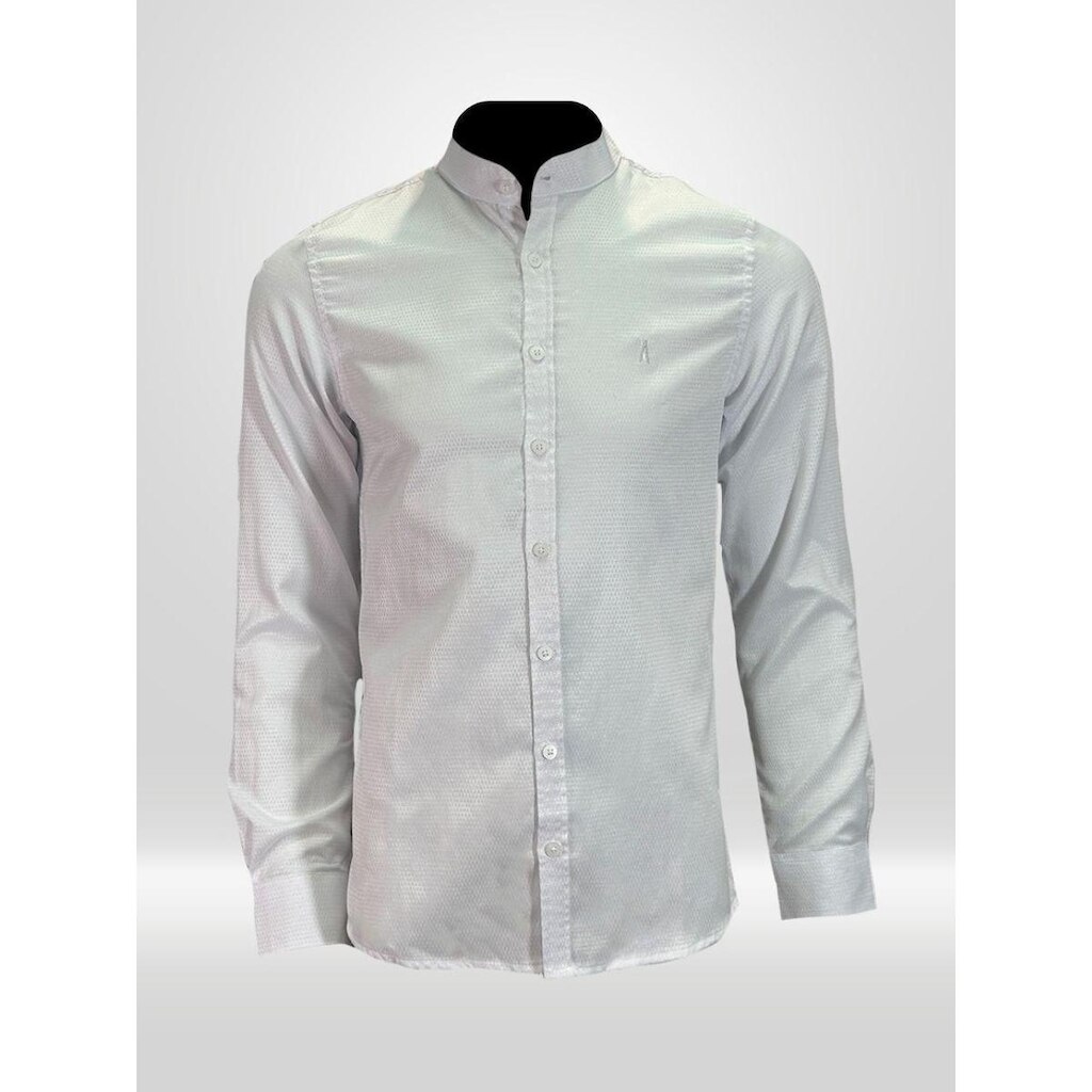 Camisa Gola Padre Bata Masculina Branca