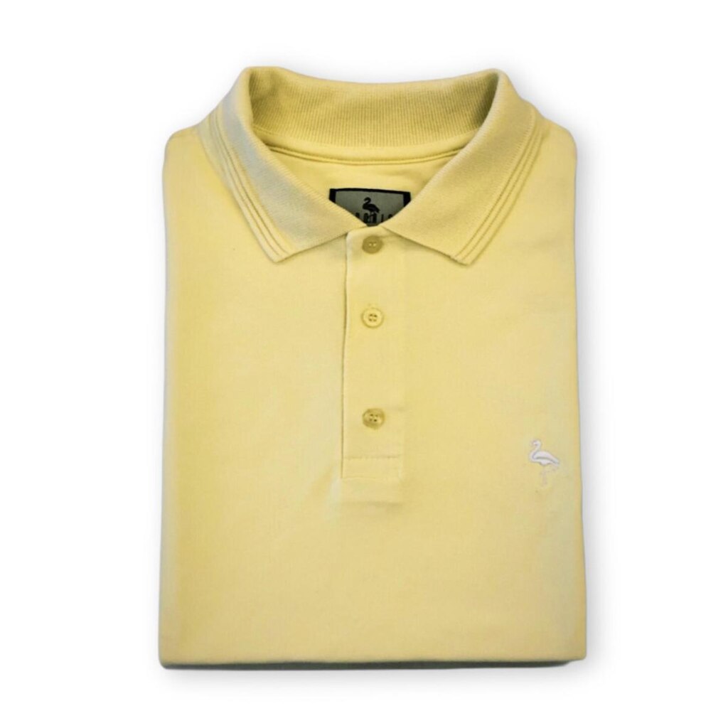 Camisa Gola Polo Básica Amarela