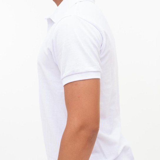 Camisa Gola Polo Basica Masculina Manga Piquet Algodao Poliester Lisa Premium Com Botao Dia a Dia
