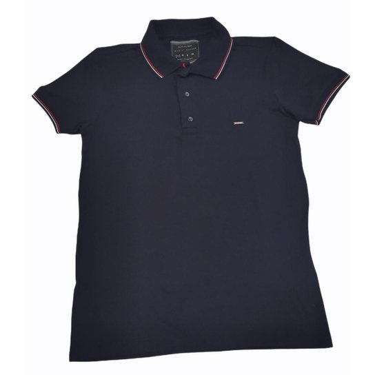 Camisa Gola Pólo Viscose Masculina Olho Fatal - Marinho Menor preço em Camisa Gola Pólo Viscose Masculina Olho Fatal - Marinho