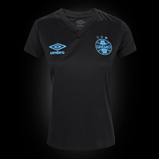 Camisa Grêmio Black Edição Limitada 21/22 s/n° Torcedor Umbro Feminina - Preto Menor preço em Camisa Grêmio Black Edição Limitada 21/22 s/n° Torcedor Umbro Feminina - Preto