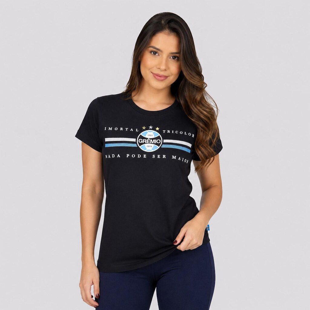 Camisa Grêmio Classic Feminina Preta
