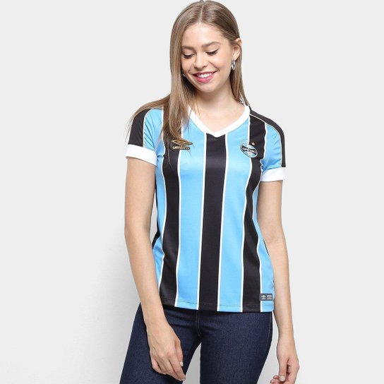 Camisa Grêmio I 19/20 s/n° Torcedor Umbro Feminino - Azul+Preto é ruim? Camisa Grêmio I 19/20 s/n° Torcedor Umbro Feminino - Azul+Preto é boa?