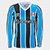 Camisa Grêmio I 24/25 s/n° Torcedor Umbro Manga Longa Masculina - Azul+Preto
