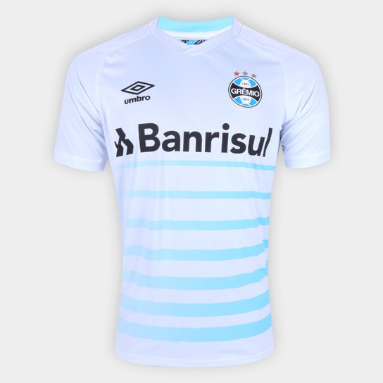 Camisa Grêmio II 21/22 s/n° Jogador Umbro Masculina - Branco+Azul Menor preço em Camisa Grêmio II 21/22 s/n° Jogador Umbro Masculina - Branco+Azul