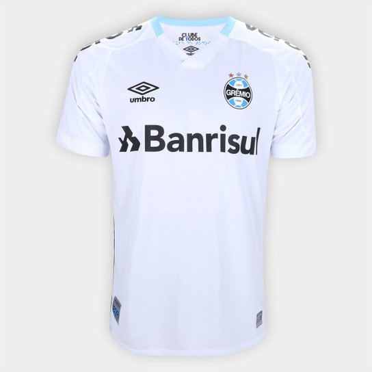 Camisa Grêmio II 22/23 s/n° Jogador Umbro Masculina - Branco+Azul Menor preço em Camisa Grêmio II 22/23 s/n° Jogador Umbro Masculina - Branco+Azul