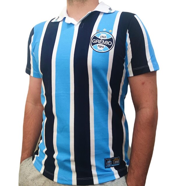 Camisa Grêmio Retrô 1995 Algodão Oficial