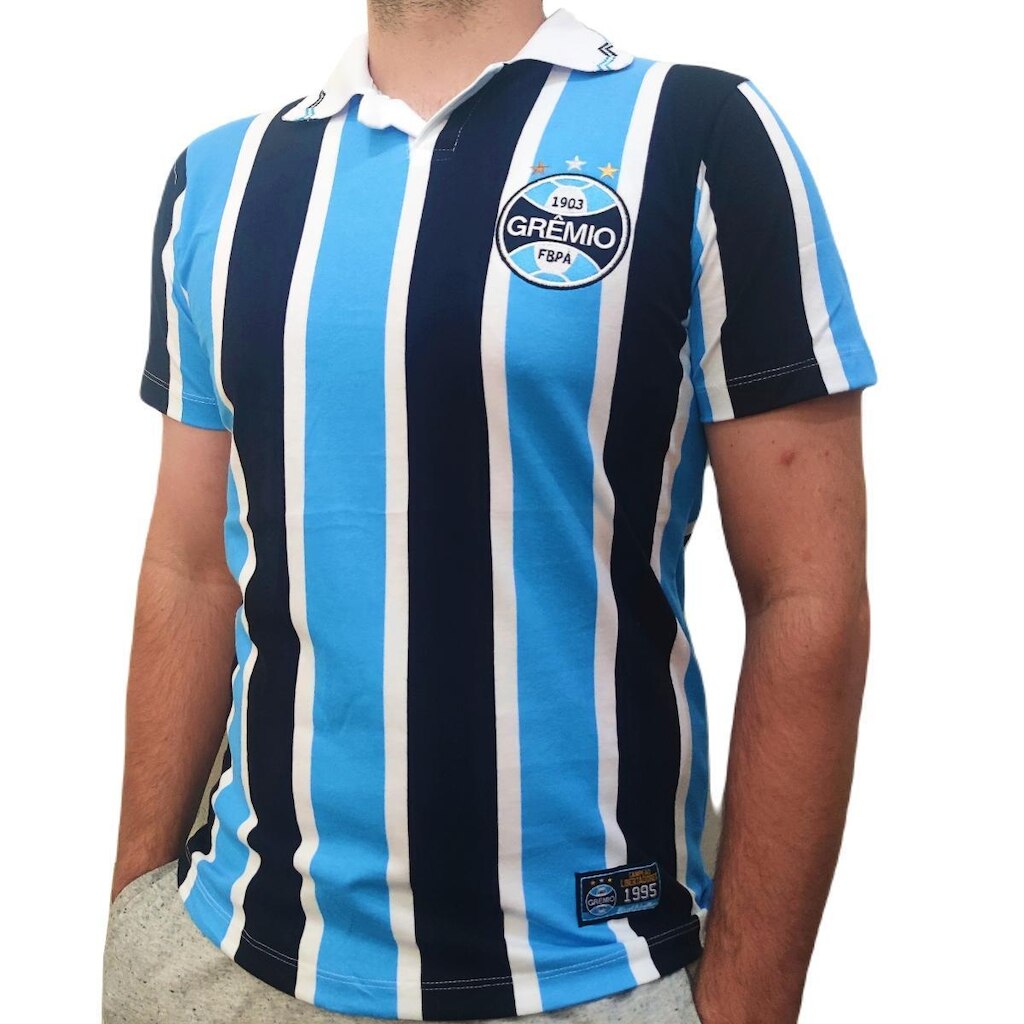 Camisa Grêmio Retrô 1995 Algodão Oficial