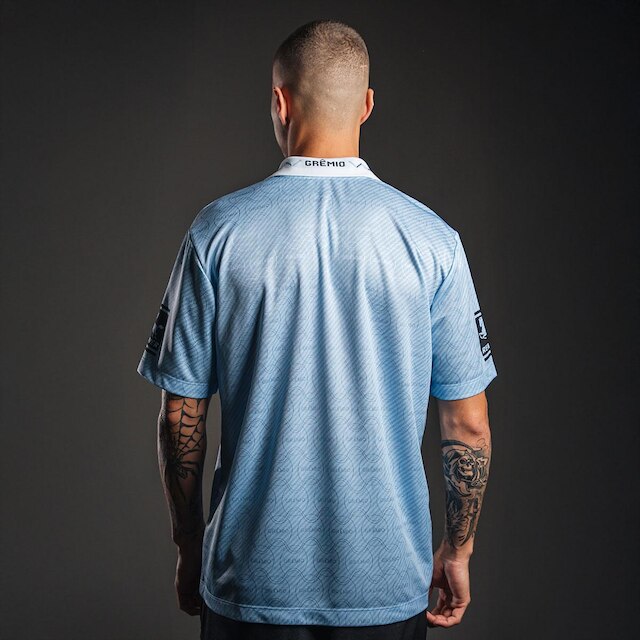 Camisa Grêmio Retrô 1995 Celeste Manga Curta Masculina