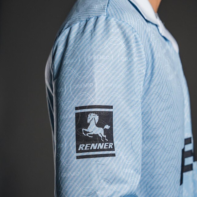 Camisa Grêmio Retrô 1995 Celeste Manga Longa Masculina