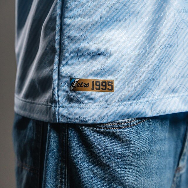 Camisa Grêmio Retrô 1995 Celeste Manga Longa Masculina