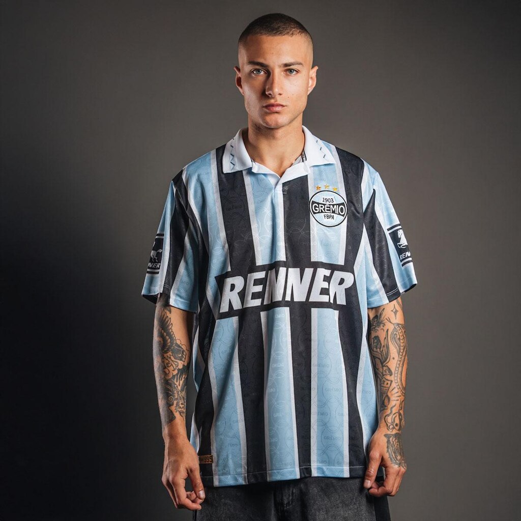Camisa Grêmio Retrô 1995 Listrada Masculina
