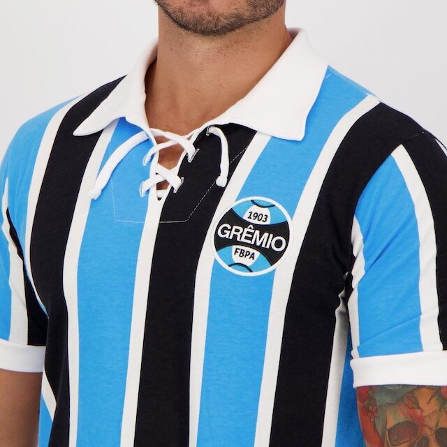 Camisa Grêmio Retrô Azul e Branca