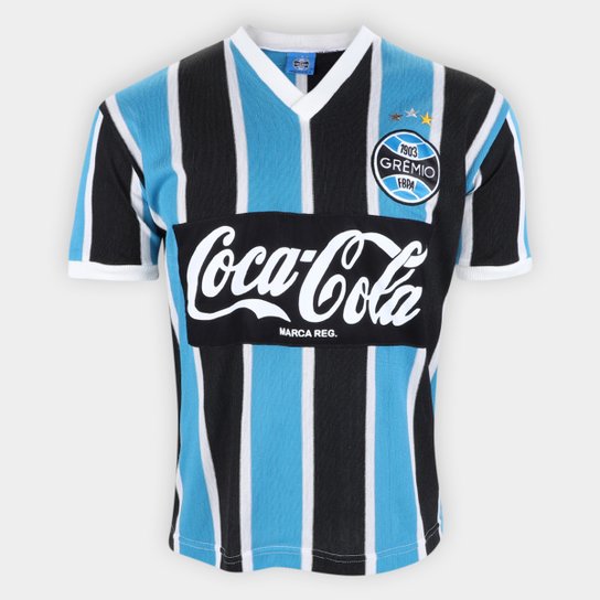 Camisa Grêmio Retrô Coca Cola Masculina - Azul+Branco é ruim? Camisa Grêmio Retrô Coca Cola Masculina - Azul+Branco é boa?
