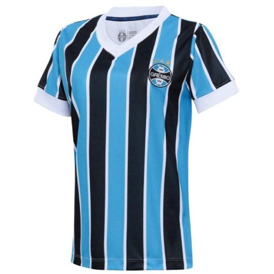 Camisa Grêmio Tricolor 1983 Feminina Azul Netshoes
