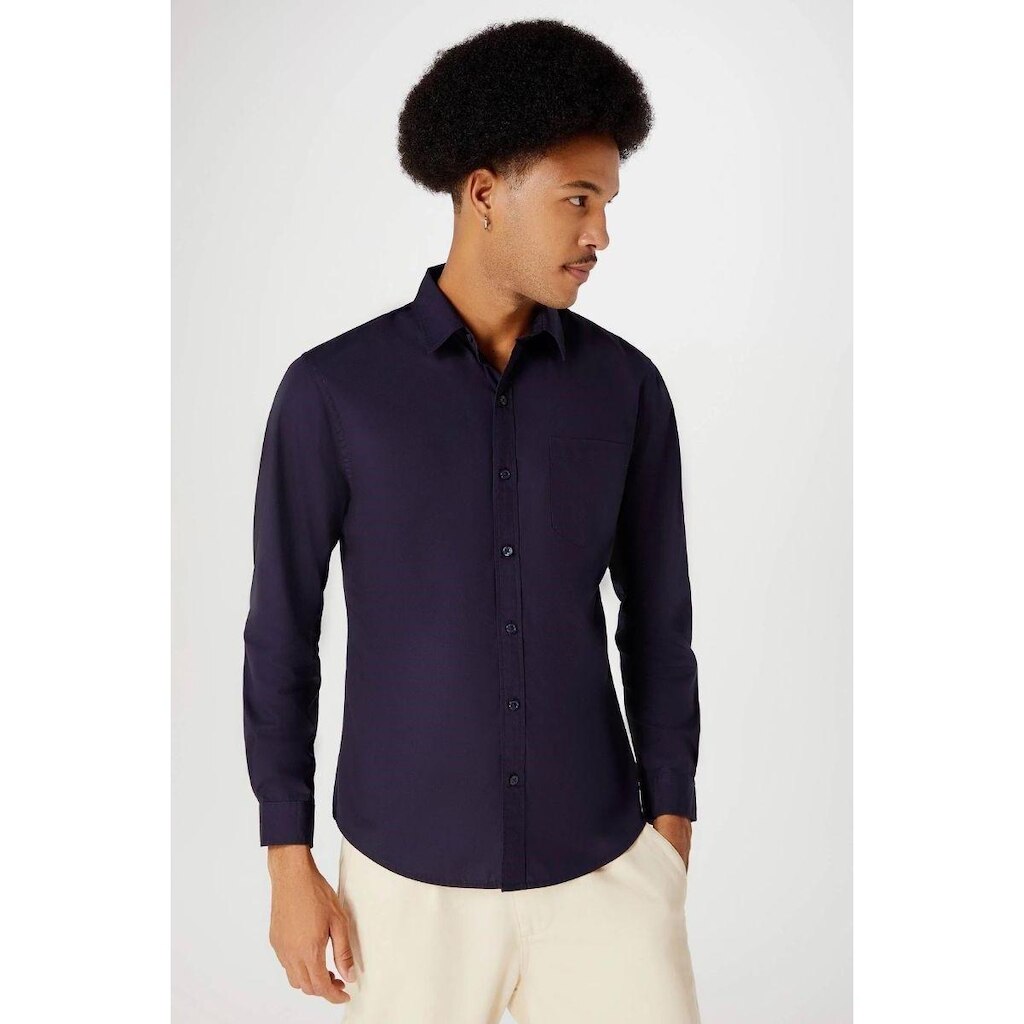 Camisa Hering Básica Masculina Mangas Longas Em Tecido