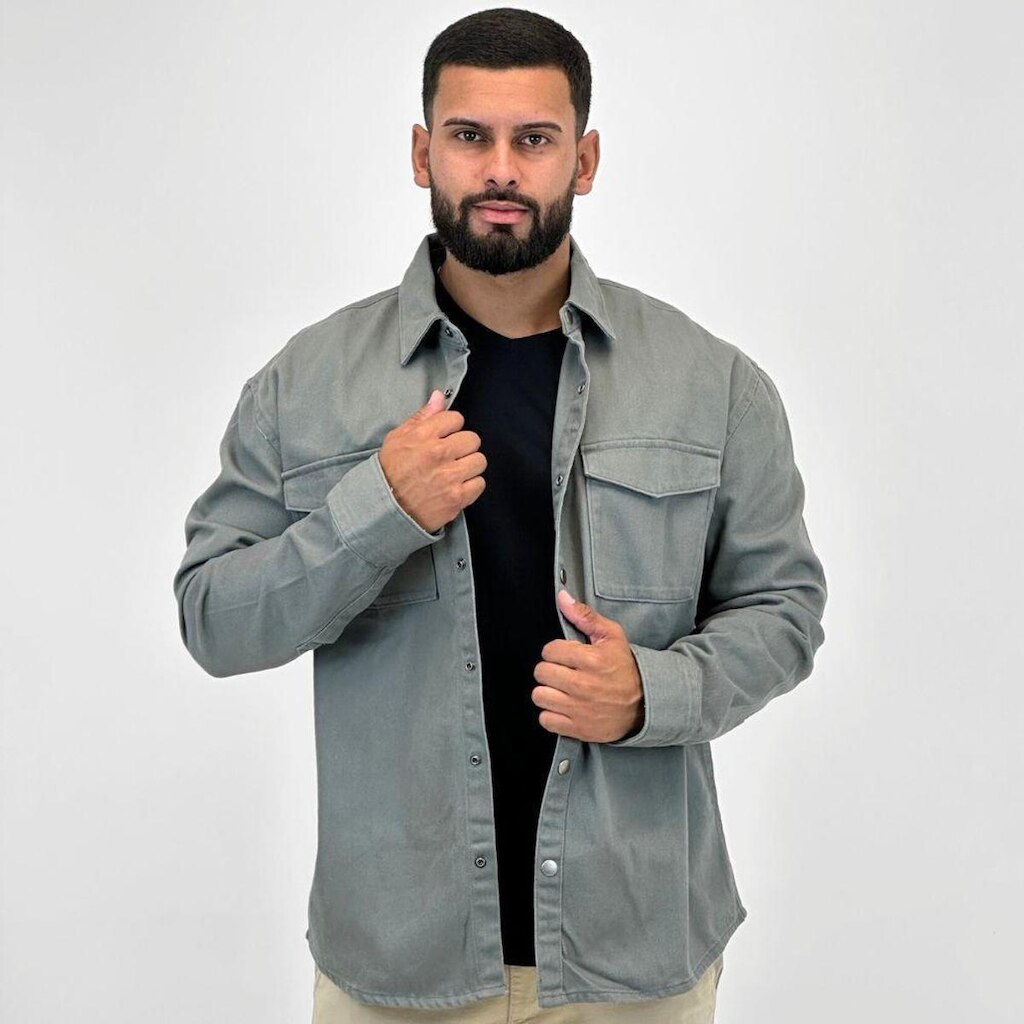Camisa Hering em Sarja Manga Longa Masculina