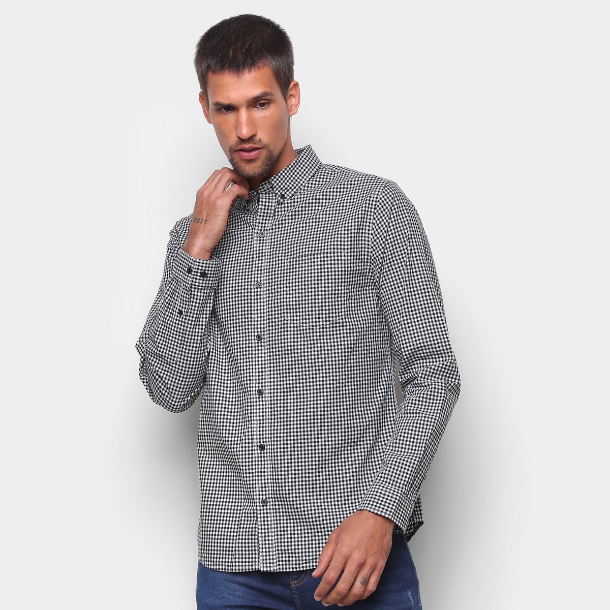 Camisa Hering Xadrez Manga Longa Masculina Menor preço em Camisa Hering Xadrez Manga Longa Masculina