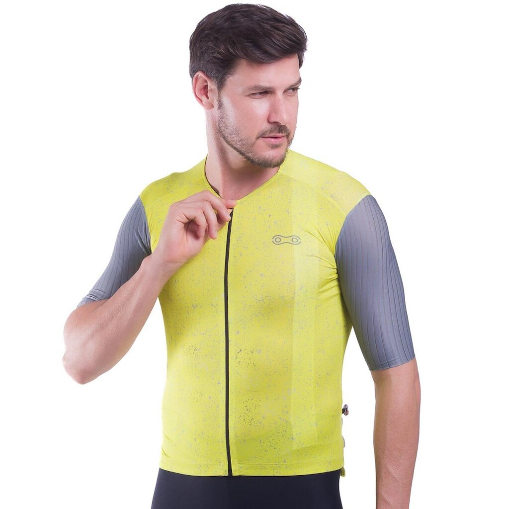 Camisa Highline Yellow Grain - Jersey de Ciclismo Marcio May