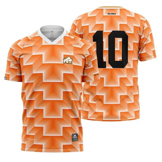 CAMISA HOLANDA DRY RETRÔ 1988 RINNO FORCE FUTEBOL PAÍSES - Laranja Menor preço em CAMISA HOLANDA DRY RETRÔ 1988 RINNO FORCE FUTEBOL PAÍSES - Laranja