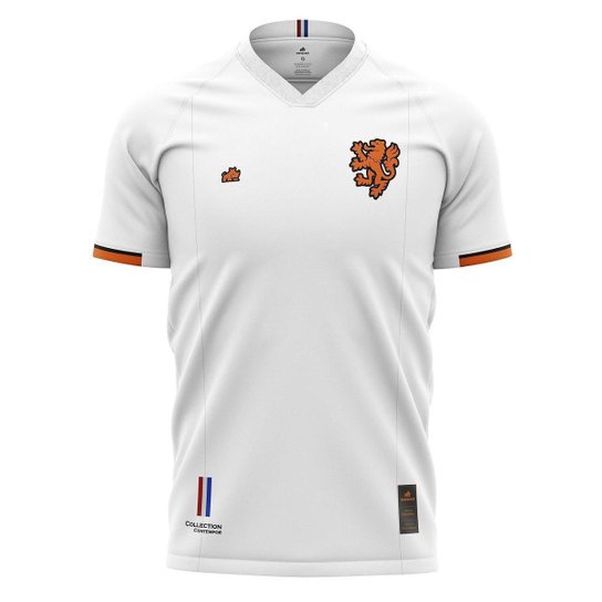 Camisa Holanda Dry Rinno Force Países Masculino - Laranja Menor preço em Camisa Holanda Dry Rinno Force Países Masculino - Laranja