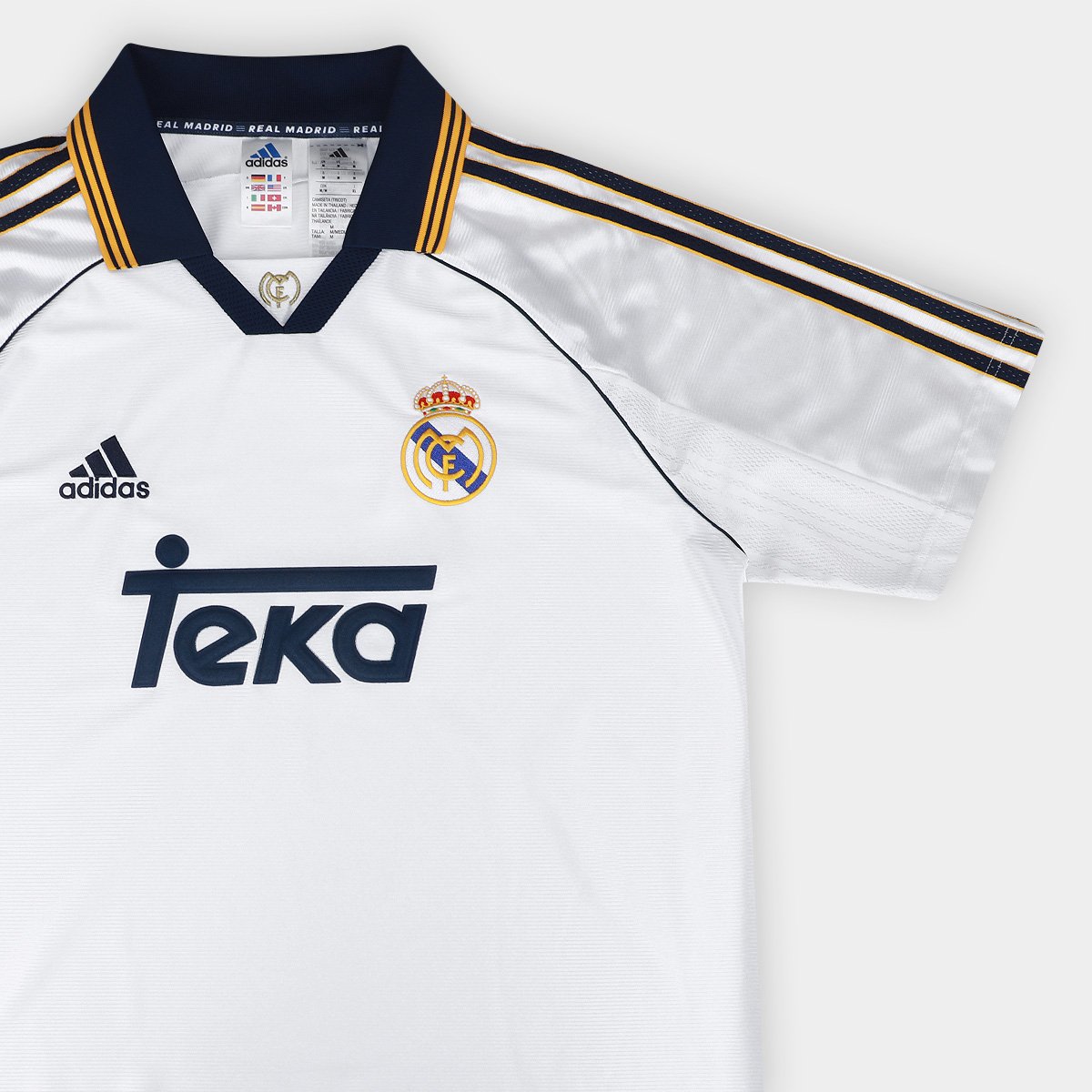 Camisa I Comemorativa Real Madrid 99/00 Adidas Masculina - Branco