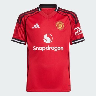 Camisa I Manchester United 25/26 Infantil Adidas