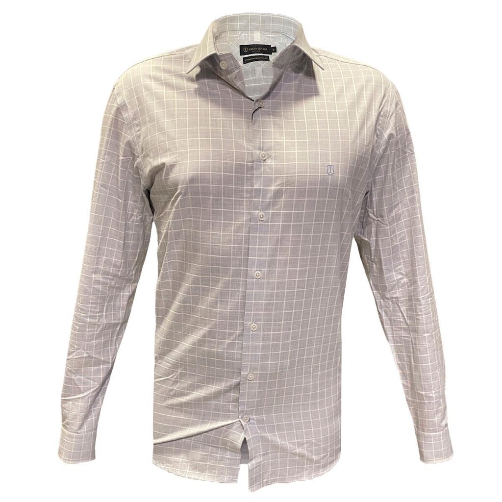 Camisa Individual Mc Slim Fit Azul Claro