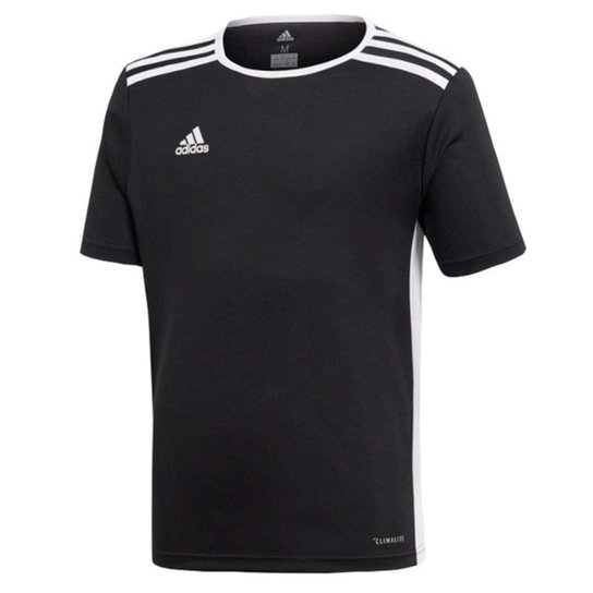 Camisa Infantil Adidas Entrada 18 - Preto+Branco Menor preço em Camisa Infantil Adidas Entrada 18 - Preto+Branco