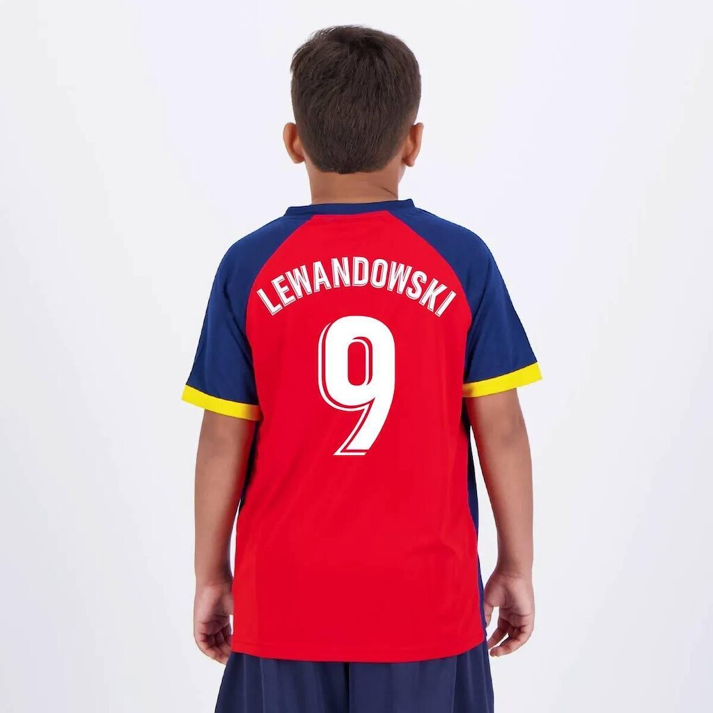 Camisa Infantil Balboa Barcelona Personalizada Lewandowski 9