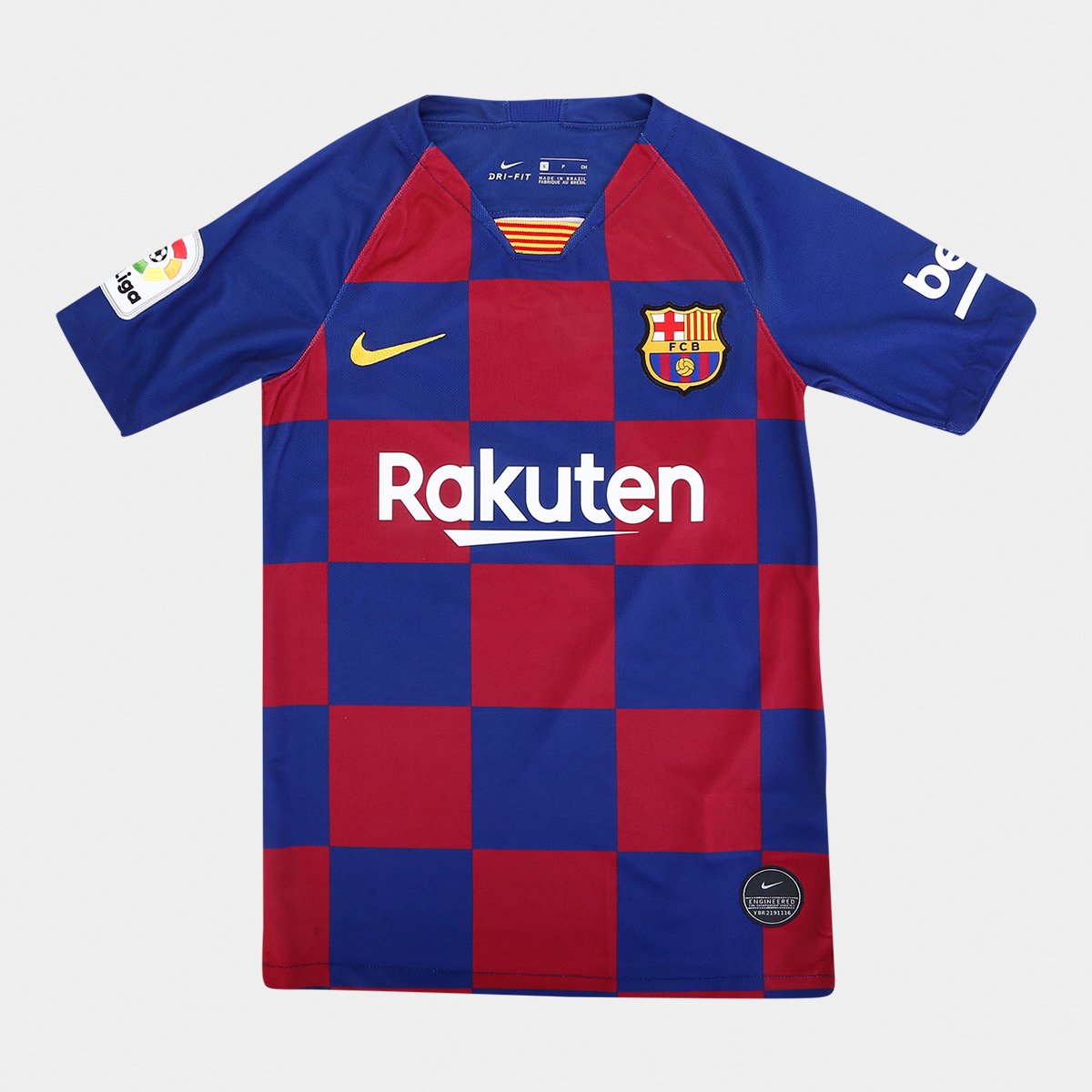 Camisa Infantil Barcelona Home 19/20 s/nº Torcedor Nike - Azul+Grená ...