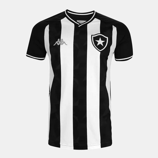 Camisa Infantil Botafogo Kappa I 2019 Masculina - Preto Menor preço em Camisa Infantil Botafogo Kappa I 2019 Masculina - Preto