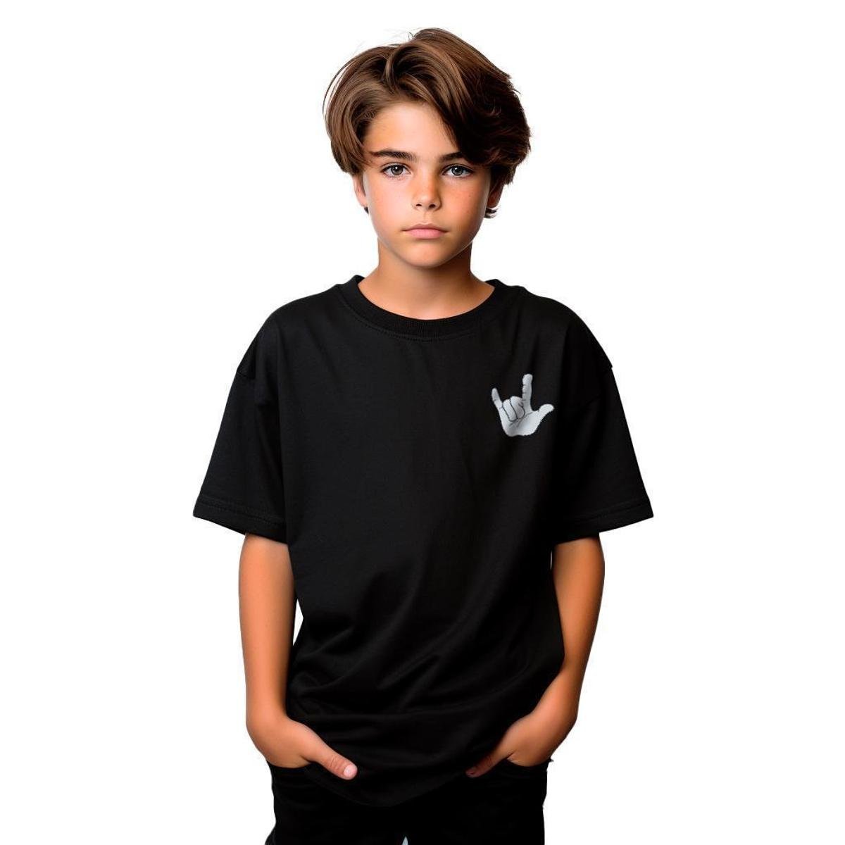 Camisa Infantil Camiseta Criança Roupa Menino Estampada Peças Over Preta Menor preço em Camisa Infantil Camiseta Criança Roupa Menino Estampada Peças Over Preta