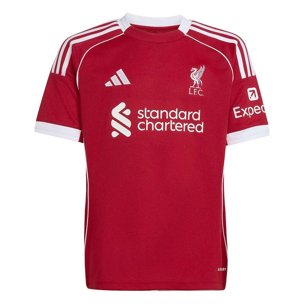 Camisa Infantil Home Liverpool 25/26 s/n Torcedor Adidas
