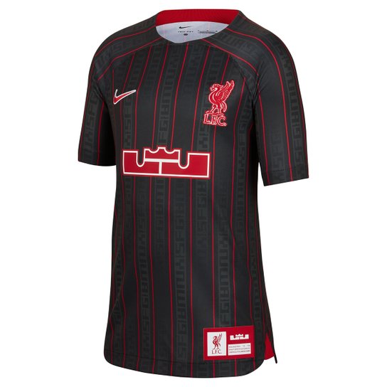 Camisa Infantil Liverpool FC x Lebron James Nike Torcedor Unissex - Vermelho Menor preço em Camisa Infantil Liverpool FC x Lebron James Nike Torcedor Unissex - Vermelho