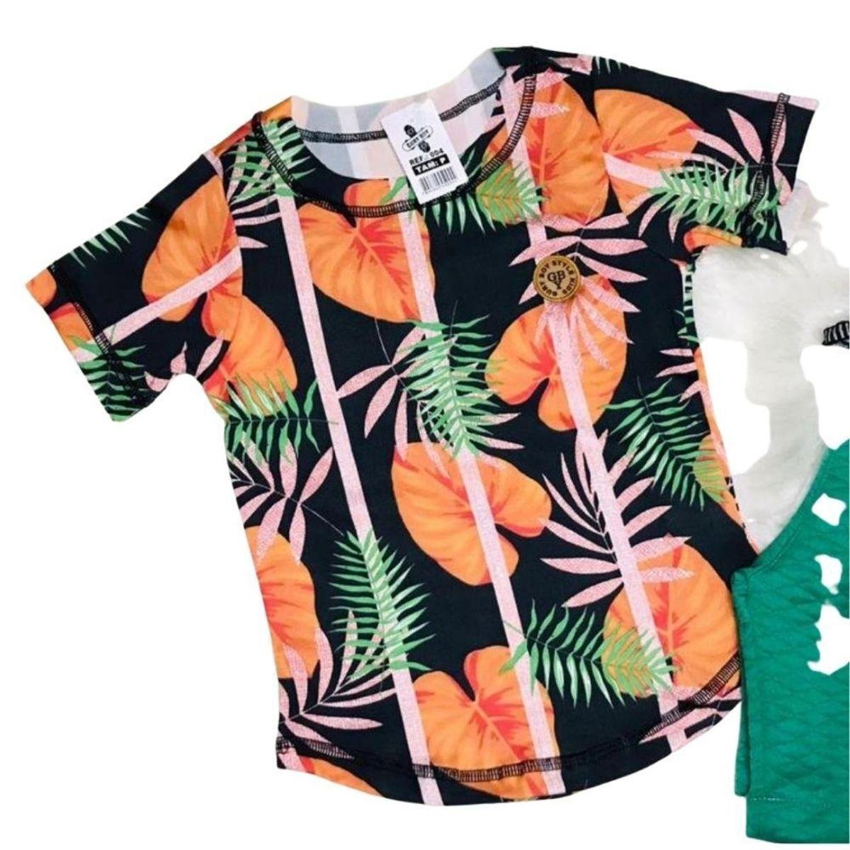 camisa de malha estampada
