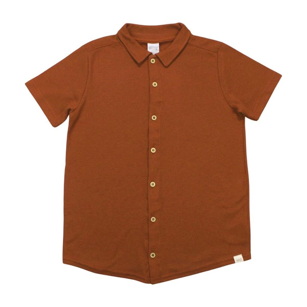 Camisa Infantil Manga Curta Texturizada A0168 - Alakazoo