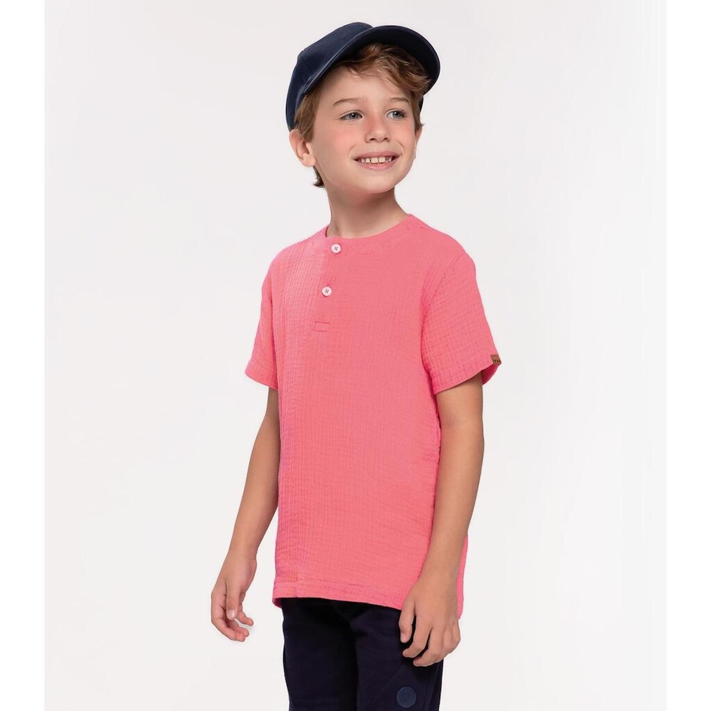 Camisa Infantil Masculina Trick Nick Rosa