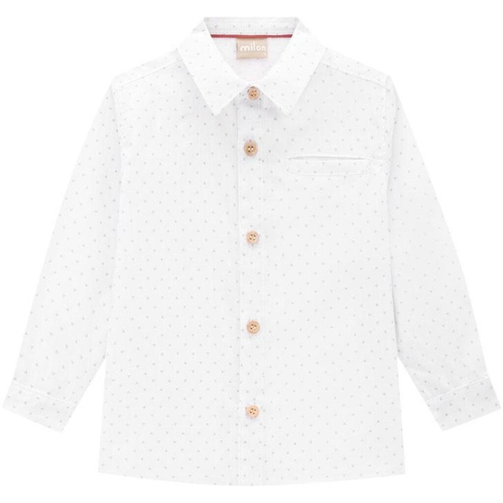 Camisa Infantil Menino Manga Longa Branca Milon