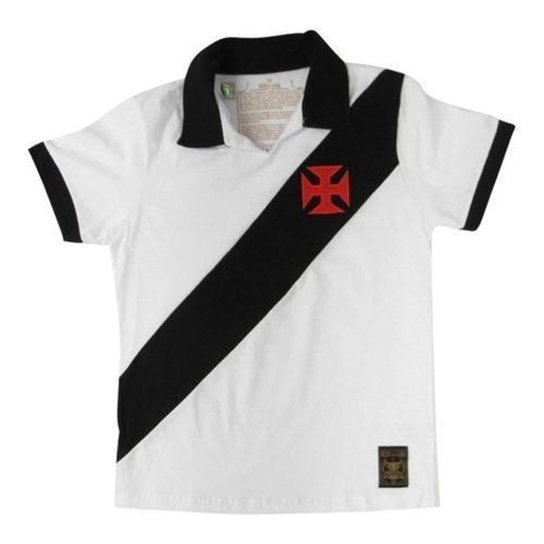 Camisa Infantil Retro Vasco Da Gama 1957 Oficial Br Ou Preta - Branco Menor preço em Camisa Infantil Retro Vasco Da Gama 1957 Oficial Br Ou Preta - Branco