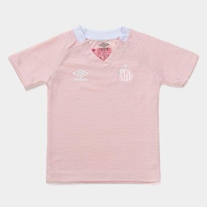 Camisa Infantil Santos Outubro Rosa 25/26 Torcedor Umbro - Unissex