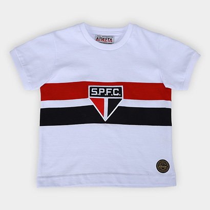 Camisa Infantil São Paulo Retrô 1970 Athleta - Unissex