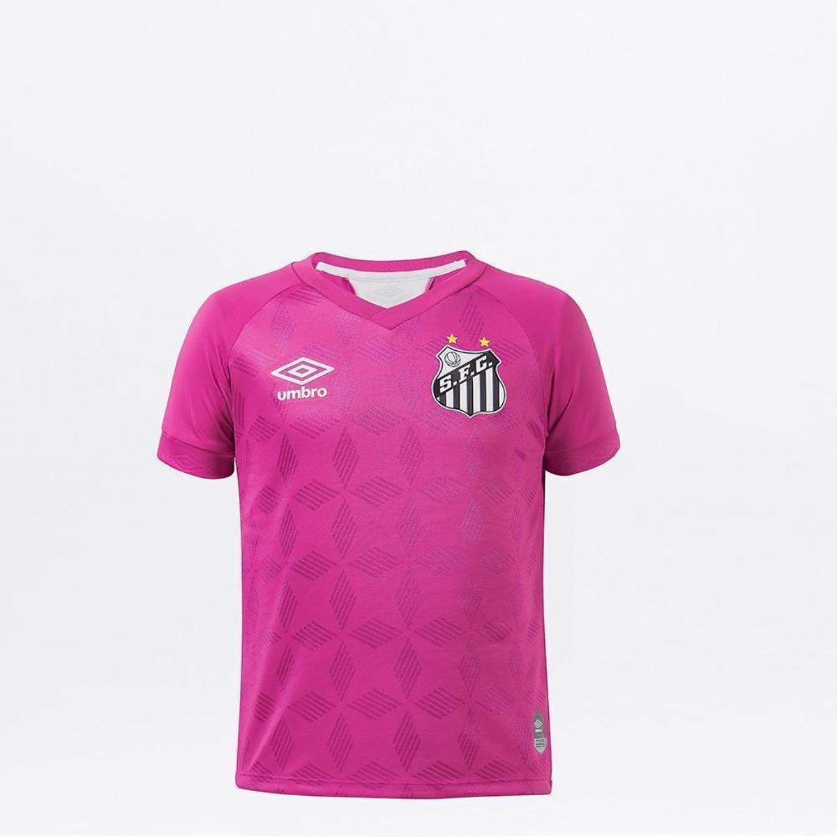 Camisa Infantil Umbro Santos Comemorativa Outubro Rosa 2020 Menor preço em Camisa Infantil Umbro Santos Comemorativa Outubro Rosa 2020