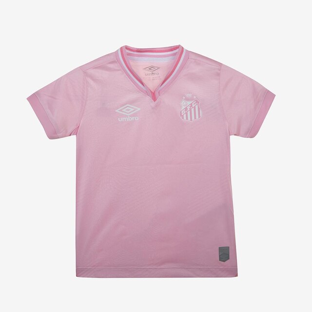 Camisa Infantil Umbro Santos Outubro Rosa 2024