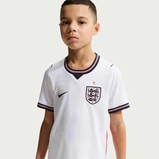 Camisa Inglaterra Nike I 2026/27 Torcedor Pro Infantil