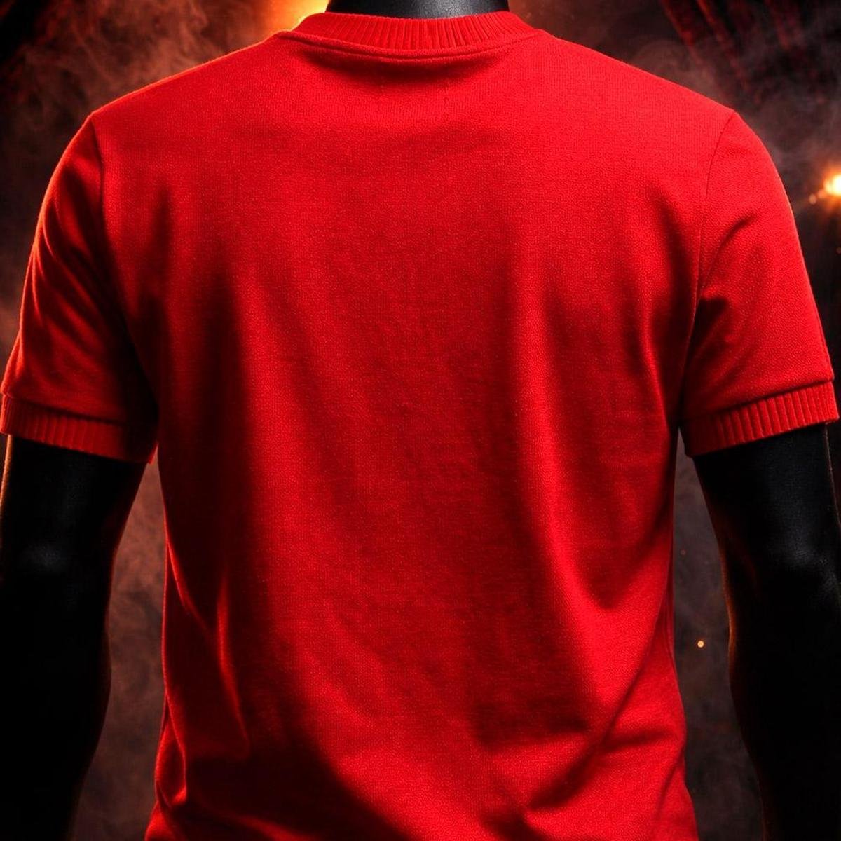 Camisa Inglaterra Retrô 1966 Manga Curta Masculina - Vermelho