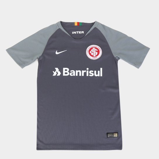 Camisa Internacional Infantil III s/nº Torcedor Nike - Cinza e Branco Menor preço em Camisa Internacional Infantil III s/nº Torcedor Nike - Cinza e Branco