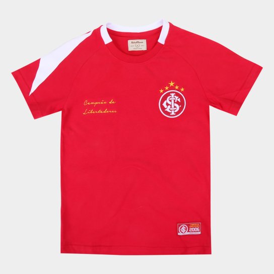 Camisa Internacional Juvenil 2006 Libertadores Retrô Mania - Vermelho Menor preço em Camisa Internacional Juvenil 2006 Libertadores Retrô Mania - Vermelho