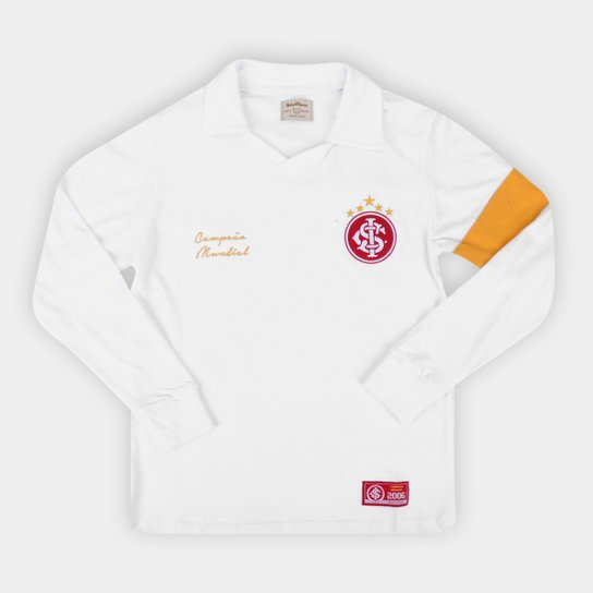 Camisa Internacional Juvenil 2006 Mundial de Clubes Retrô Mania - Branco Menor preço em Camisa Internacional Juvenil 2006 Mundial de Clubes Retrô Mania - Branco