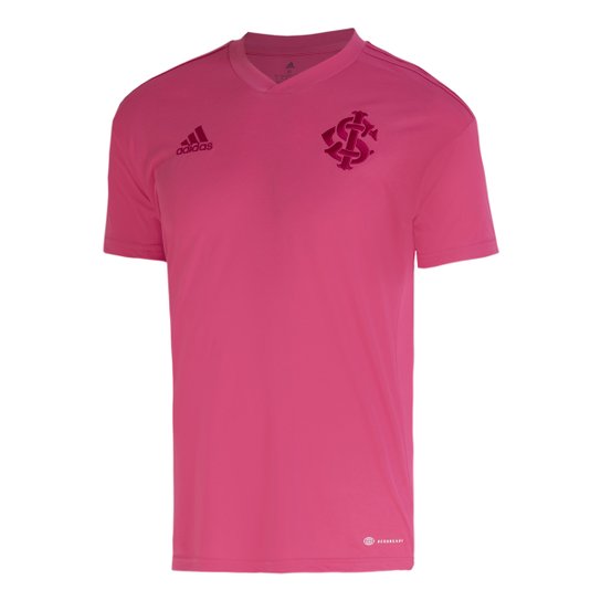 Camisa Internacional Outubro Rosa 22/23 s/n° Torcedor Adidas Masculina - Rosa Menor preço em Camisa Internacional Outubro Rosa 22/23 s/n° Torcedor Adidas Masculina - Rosa